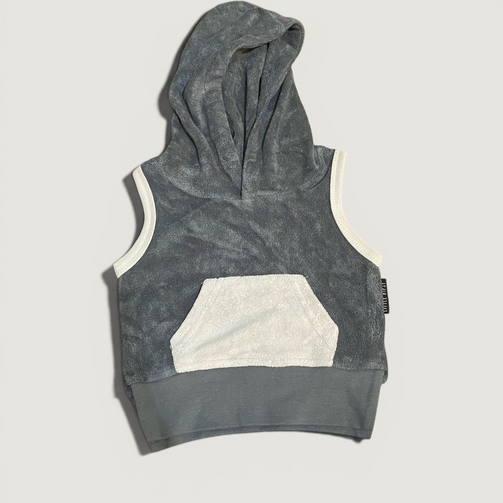 Little Bipsy Collection Boys Terry Cloth Hooded Sleeveless Swim Cover 3-6 Months